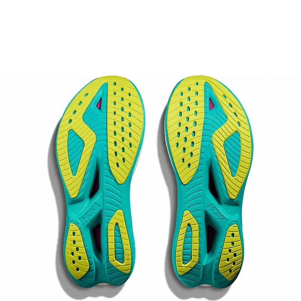 NEW HOKA women's mach x 2 running shoes in frost / electric aqua - Picture 7 of 7